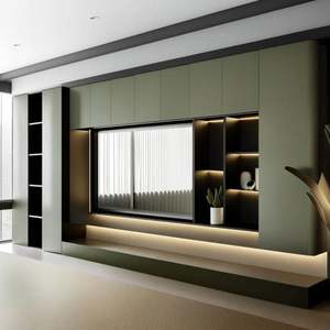 Meubles de salon, rangement, supports TV muraux modernes personnalisés, armoires de présentation en bois, design contemporain élégant - Product Image 4