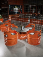 Chaise créative en fer de style industriel pour salle à manger bar restaurant stand magasin de vêtements seau à huile canapé réception et négociation