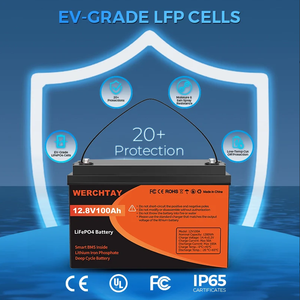 LiFePo4 Lithium Iron Phosphate <b>Battery</b> <b>12v</b> 100AH 150Ah 200Ah 300Ah IP65 Waterproof <b>Deep</b> <b>Cycles</b> Rechargeable - Product Image 1