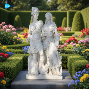 Escultura de Mármol de Dos Diosas Clásicas <span class=keywords><strong>Guerreras</strong></span> Griegas Antiguas, Tallada a Mano, Estatua Duradera para Jardines Exteriores y Áreas Públicas - Product Image 3