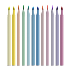 KHY 12-Colorsプロフェッショナル描画水彩アートマーカーセット水彩ペンソフトブラシ付き絵画用ヒント - Product Image 1