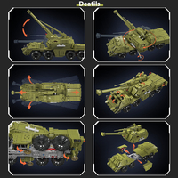 Seri militer 20031 Dana Self-propelled peralatan artileri Model blok senjata edukasi anak-anak merakit mainan blok bangunan