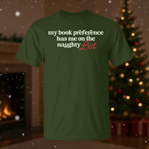 La mia preferenza per il libro mi ha messo sulla lista dei brividi: maglietta natalizia per regali di Natale - Product Image 2