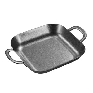 <span class=keywords><strong>Assiette</strong></span> plate <span class=keywords><strong>carrée</strong></span> vintage à double anse, écologique, de qualité alimentaire, pour usage commercial, idéale pour poulet frit et frites - Product Image 6