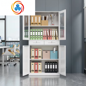 Modern Design Steel Office Lockers with Transparent Double Doors for Kitchen Outdoor Workshop Supermarket Use - Product Image 4
