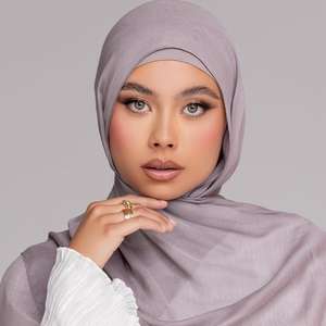 उच्च ग्रेड की लुभावनी अनुकूलित फैशन शैल इस्मालेमिक मोडल कपास हिजाब स्कार्फ आर्ब तुर्की कस्टम सादे रंग - Product Image 2