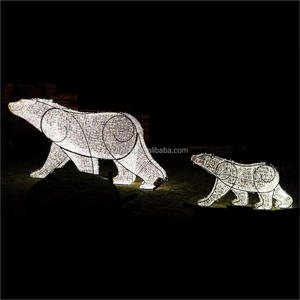 Decoración Navideña de Renos con Motivo Animal en Acrílico LED 3D Gigante para Exteriores, Instalación Artística para Centros Comerciales - Product Image 4