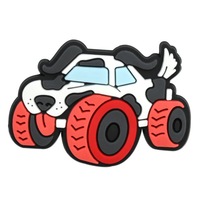 Adornos de PVC personalizados para zapatos, dijes de goma con diseño de coches y dibujos animados para zuecos, accesorios para calzado, venta al por mayor
