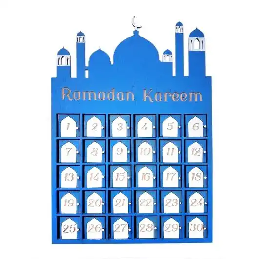 Ramadan Calendar for Children Personalized With Name Made of Wood
