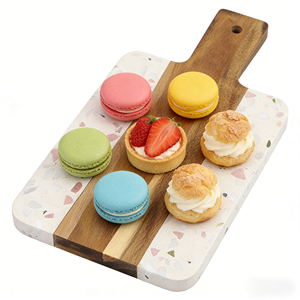 Nouvelle <span class=keywords><strong>planche</strong></span> à découper en <span class=keywords><strong>terrazzo</strong></span>, acacia, bambou, <span class=keywords><strong>planche</strong></span> à fromage, assiette à nourriture, <span class=keywords><strong>planche</strong></span> à découper pour charcuterie avec poignée pour fromage, steak, pain - Product Image 6
