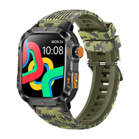 Reloj Inteligente Deportivo TKYUAN HT36 con GPS, Linterna LED, Pantalla HD de 2.01", Llamadas BT, Monitoreo de Salud de Frecuencia Cardíaca y Oxígeno en Sangre