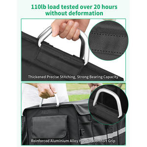 Logo personnalisé noir grande capacité multi-fonction organisateur de coffre de voiture boîte de rangement pliable organisateur de coffre de voiture avec couvercle - Product Image 5