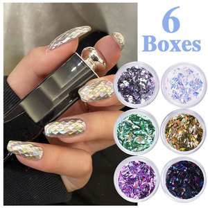 Ensemble de poudres à paillettes pour ongles, paillettes dorées et argentées, breloques en forme de cœur et de papillon, Kit de décoration pour ongles, pour bricolage, Nail Art, Salon de manucure - Product Image 3