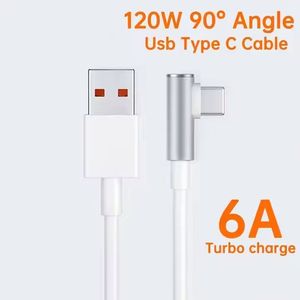 6A <b>USB</b> C Charger <b>Cable</b> Quick Charging 120W 90 Angle Type C <b>Cable</b> for Xiaomi - Product Image 2