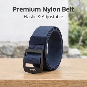 Accesorios de <span class=keywords><strong>ropa</strong></span> Jeans de <span class=keywords><strong>hombre</strong></span> Lona tejida Poliéster Cinturón elástico ajustable 3,8 cm de ancho Cinturón de nailon personalizado para exteriores - Product Image 1