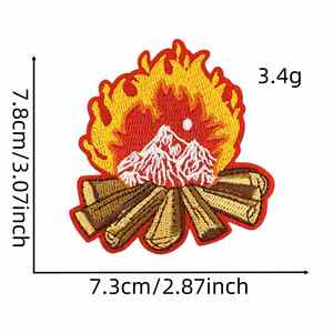 Parches Bordados Termoadhesivos para Camping, Escenas al Aire Libre, Herramientas de Aventura - Product Image 3