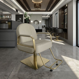 Fauteuil de Salon Doré en Gros, Inclinable et Réglable en Hauteur, en Acier, pour Coiffeur, Barbier, Chambre, Salon de Beauté, Salon de Coiffure - Product Image 1
