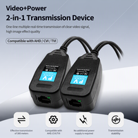 Balun vidéo 2-en-1, transmetteur d'alimentation BNC UTP analogique AHD CVI TVI 1080P 12V-48V 300M, adaptateur de caméra de sécurité CCTV 75 Ohm
