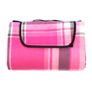 <span class=keywords><strong>La</strong></span> familia de logotipo personalizado de algodón Niño grande Picnic impermeable Rosa Mat alfombra de playa de espuma - Product Image 1