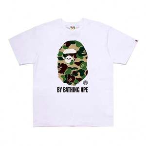เสื้อยืดลายพิมพ์ Letter Printing Bathing Ape รุ่น 1:1 คุณภาพสูง เสื้อยืดแฟชั่นดีไซน์เนอร์ผู้ชาย เสื้อยืด Bapees พิมพ์ลายทันสมัย - Product Image 2