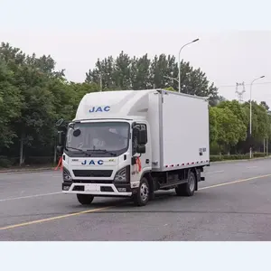 China Nagelneu JAC 5 Tonnen Elektrofahrzeug Gefrierfuttertransport Kleinstwagen Kühlschrank Lkw