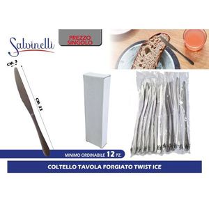 Coltello da Tavola Forgiato con Lama a Spirale per Uso Culinario - Product Image 1