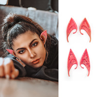 Oreilles d'elfe d'Halloween en latex de 12 cm, accessoires de bijoux, oreilles pointues d'avatar, oreilles de gnome qui brillent dans le noir
