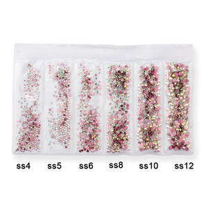 สติกเกอร์คริสตัลติดเล็บแบบแบนติดด้านหลัง,พลอยเทียมสำหรับตกแต่งเล็บศิลปะ3D - Product Image 3