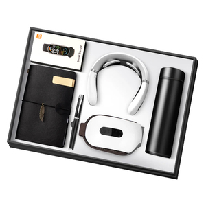 New Notebook&neckmassager&vacuum Flask&portable Charger Power Bank&eyemassager&smart Bracelet Gift Set for Business