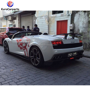 Kit carrosserie en fibre de carbone Lam <span class=keywords><strong>Gallardo</strong></span> LP550 2008-2012, état neuf, accessoires de voiture, pare-chocs avant et arrière, jupes latérales, diffuseur arrière - Product Image 4