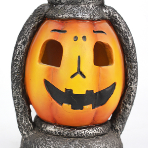 Halloween bí ngô đèn nhựa bức tượng tùy chỉnh bức tượng nhà sản xuất-Tay Chạm Khắc Led trang trí ma quái cho kỳ nghỉ bên ngôi nhà ma ám hiển thị - Product Image 4