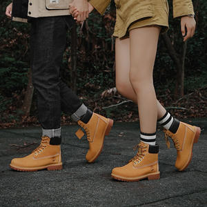 Stivali Martin in Pelle con Rialzo Unisex, <span class=keywords><strong>Scarpe</strong></span> da Lavoro <span class=keywords><strong>Impermeabili</strong></span> alla Moda con Lacci, <span class=keywords><strong>Scarpe</strong></span> Invernali da Neve, Stivali da <span class=keywords><strong>Escursionismo</strong></span> per Esterni - Product Image 6