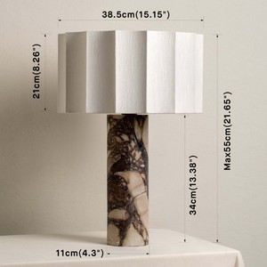 Nordic Valli Marble Table Lamp <b>Led</b> Touch Control Cordless <b>Battery</b> Powered Modern Minimalist Designer Living Room Bedroom - Product Image 4