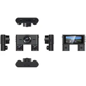 Kamera Dasbor Mobil Kabin 1080P Depan 480P 3.5 Inci IPS Kamera Dasbor 4 IR LED Perekam Berkendara untuk Taksi