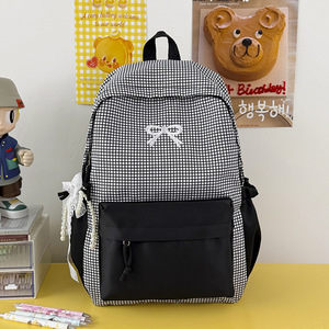 Cross-border 2026 new fresh high-appearance fashionable summer plaid lightweight large capacity versatile backpack - Product Image 2