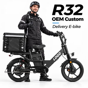 Vélo électrique personnalisé OEM 48V 32Ah 750W avec pneus anti-crevaison 18x2.5, alarme antivol, capacité de charge de 200 kg, vélo cargo pour livraison R32 - Product Image 1