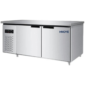 Congélateur commercial à 2 portes, plan de travail en acier inoxydable, réfrigérateur sous comptoir pour cuisine - Product Image 3