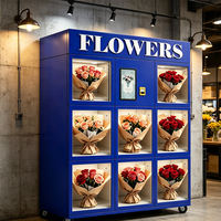 Distributeur automatique de fleurs sans personnel, utilisé par les hôtels, les centres commerciaux et les fleuristes pour la vente de cadeaux floraux
