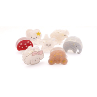 YIYI conception personnalisée de haute qualité 3.8 cm PVC mignon poupée cheveux griffes doux mignon acétate cheveux griffes clips ventes directes d'usine