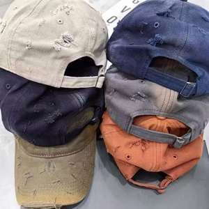 Gorra de béisbol de algodón desgastado de 6 paneles de alta calidad, sombrero de papá transpirable, Gorras personalizadas con logotipo bordado, gorra para lazos de terciopelo - Product Image 3