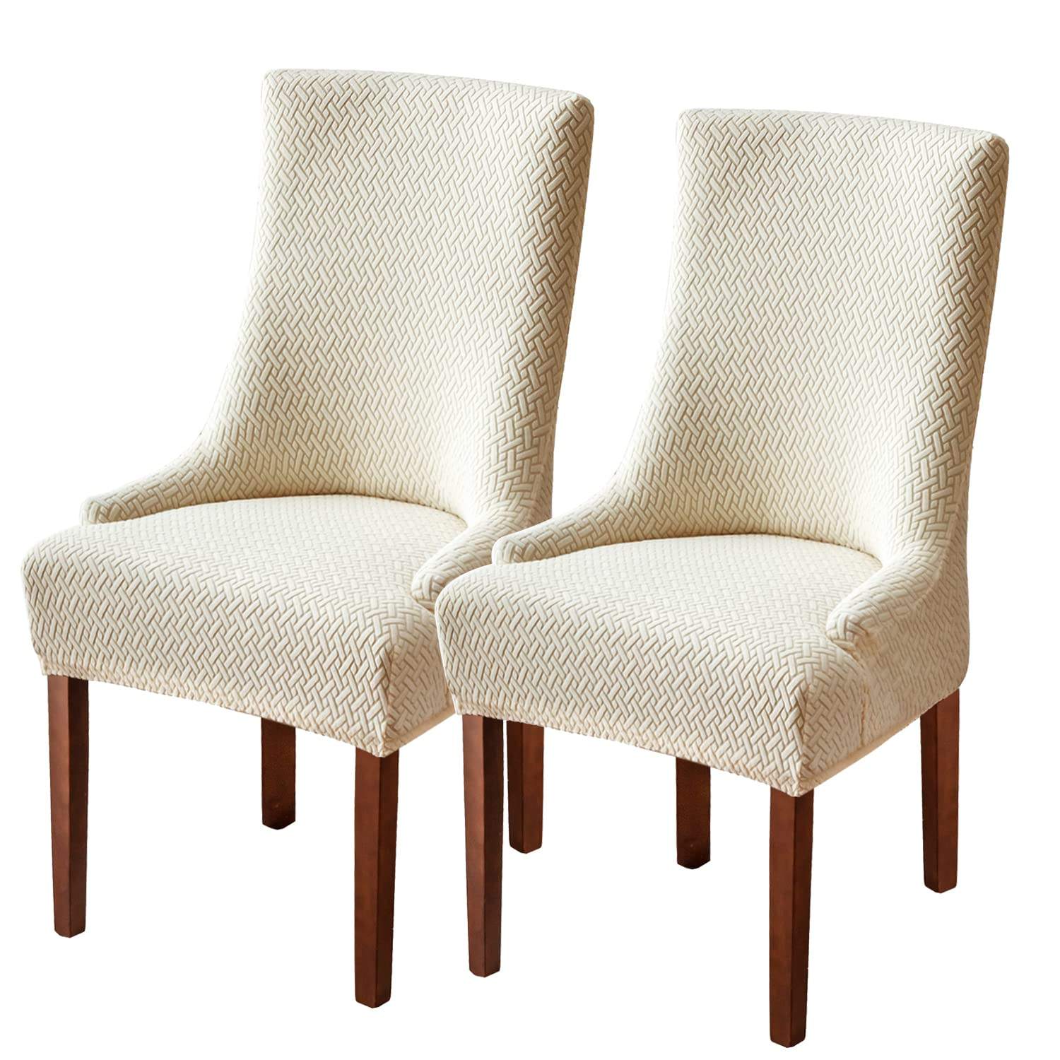 Forcheer Stretch Wingback Side Chair Slipcover-Accent Chair Cover Slipcover  with Arm,Washable Upholstered Arm Dining Chair Cover