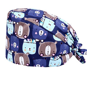 Casquettes chirurgicales en papier de renard de femme de soie de merveille de théâtre d'opération pour des chapeaux de tissu de cheveux longs - Product Image 1