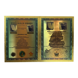 Collectible Commercial Gift Large Zimbabwe Germany Dollar Souvenir Banknote Scroll Certificate - Product Image 2