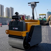 Vente directe du fabricant : Rouleau compresseur vibrant à double tambour portatif pour la construction routière