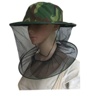 Cappello da Apicoltore Pieghevole Portatile Anti-Insetti e Anti-Zanzare in Poliestere Mimetico con Sciarpa, Capacità 1L, Cappello da Pesca - Product Image 6