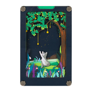 High-grade Paper Crafts Creative Decorations Christmas Gifts 3D Note Paper Carving Custom Birthday Memo Pad LED Light