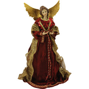 Guardian <b>Angel</b> Christmas Decoration Red Fabric <b>Angel</b> <b>Dress</b> Approximately 35cm Height <b>Angel</b> Fabric <b>Dress</b> Guardian <b>Angel</b> Decor - Product Image 1