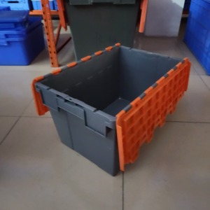 600*400*330mm warehouse plastic storage bins plastic storage box with lid