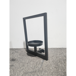 Support de <span class=keywords><strong>suspension</strong></span> pour pots de fleurs intérieur extérieur moderne avec cadre en métal noir Étagère murale pour fleurs pour balcon - Product Image 5