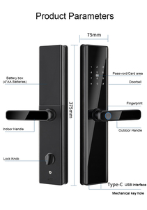 Cerradura Inteligente para Puerta VIMA en Oferta, con Manija, TTlock, Aplicación Tuya, Contraseña, Huella Dactilar Biométrica, Tarjeta IC y Llave - Product Image 4